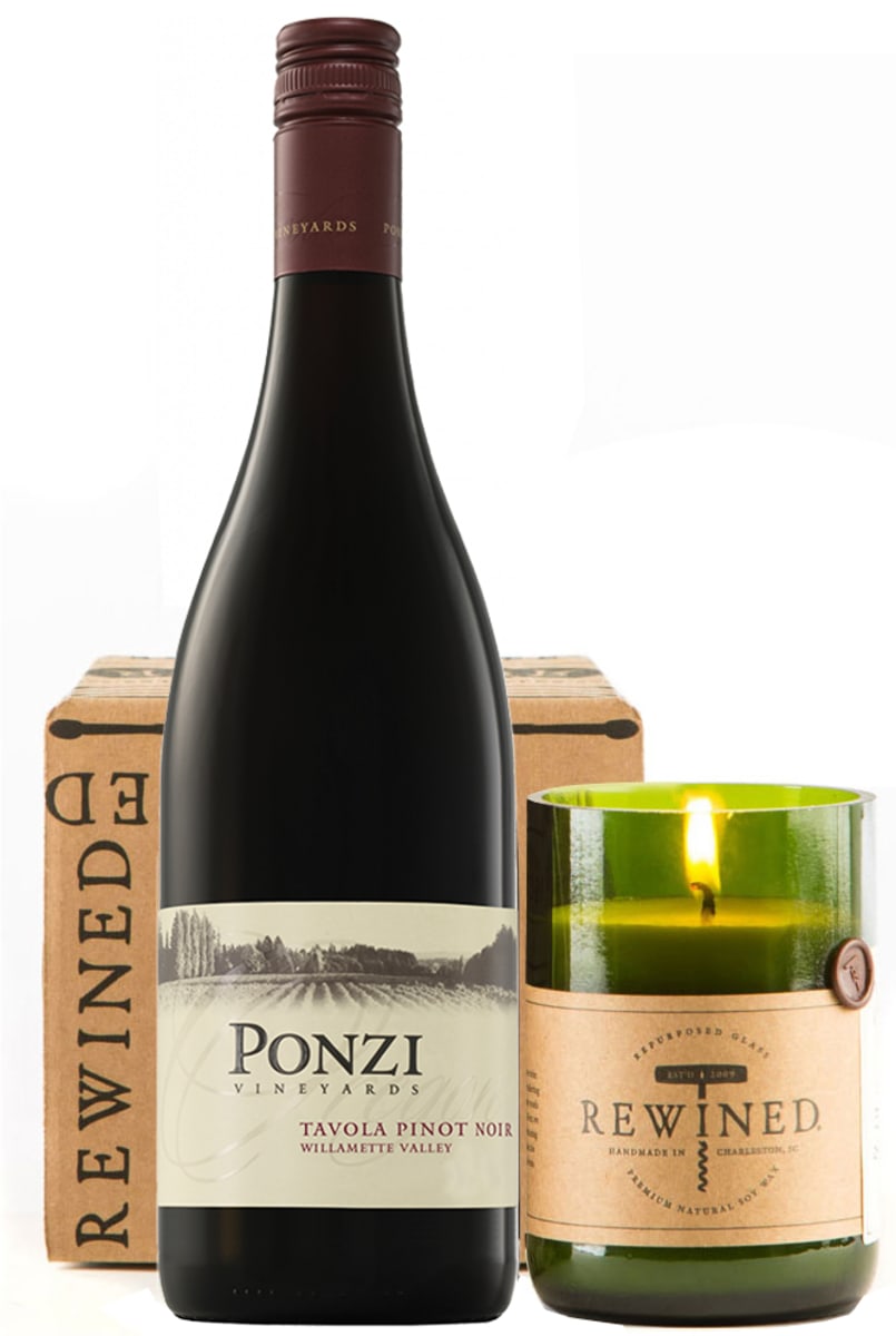 wine.com 90 Point Pinot Noir & Rewined Candle Gift Set  Gift Product Image